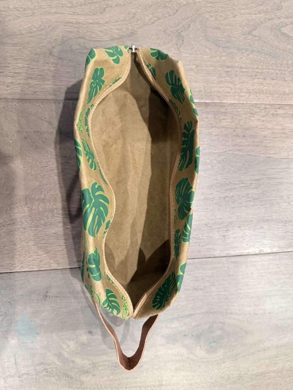 NWOT Trader Joe's Monstera Leaf Pouch Dopp Kit Toiletry Bag - Picture 4 of 6